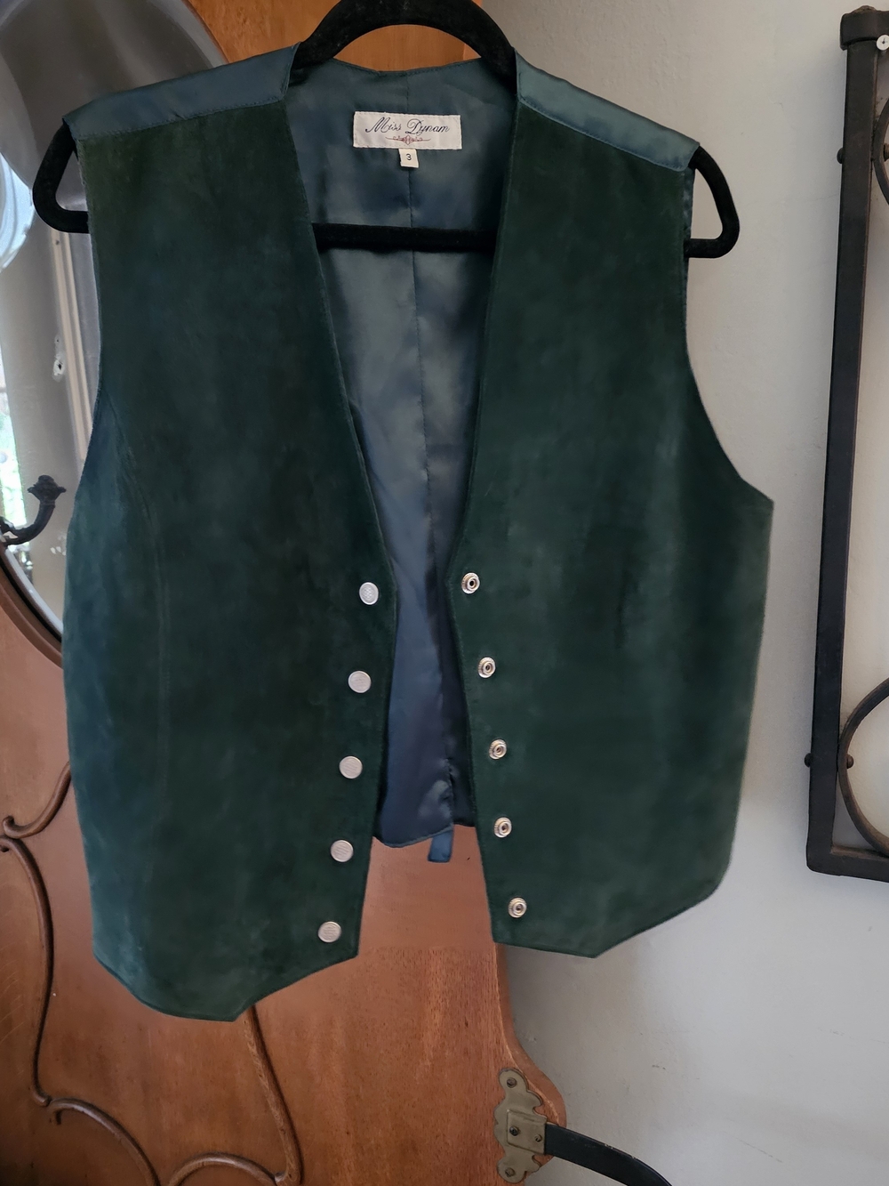 Vintage Miss Dyan Genuine Leather Suede Vest